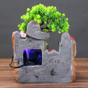 Nouveauté 2026 : Fontaine d'eau miniature artisanale avec anneau lumineux pour décorations de fêtes, de maison et de vacances, idéale comme cadeau - Product Image 3