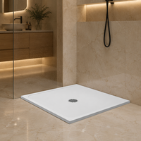 Receveur de douche SMC moderne pour salles de bain et douches d'hôtel, en pierre artificielle, avec installation facile et garantie de 3 ans