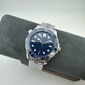 Montre de plongée de qualité 5A, 42 mm, avec bracelet en caoutchouc, lunette en acier inoxydable, aiguille bleue, résistance à l'eau de 300 mètres - Product Image 2
