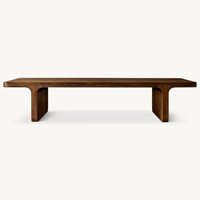Mobilier moderne d'intérieur haut de gamme pour salon table basse de luxe en bois massif de style italien