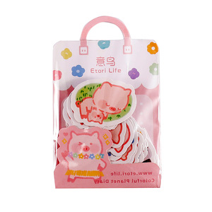 Set de 40 Pegatinas de Papel con Diseños de Animales de Dibujos Animados, Cerdito, Rana, <span class=keywords><strong>Shiba</strong></span> <span class=keywords><strong>Inu</strong></span>, para Manualidades, Decoración de Botellas y Diarios - Product Image 5