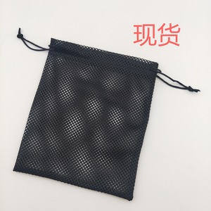 Bolsa de malla negra con cordón, bolsa de almacenamiento de poliéster, bolsa deportiva portátil, un compartimento, 20210515001 - Product Image 5