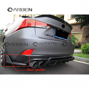 Lo Spoiler posteriore in fibra di carbonio in stile artistico viene utilizzato per il labbro inferiore laterale del paraurti posteriore per Lexus IS200t IS250 IS300 IS350 - Product Image 3