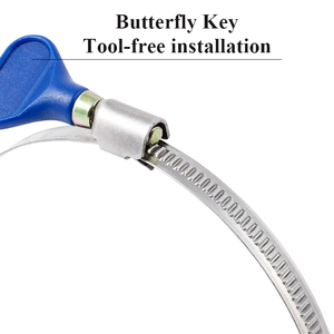 Kinglin High Quick Release Adjustable 9mm /12mm Bandwidth W2 W3 W4 Stainless Steel <strong>Hose</strong> Clamp With Plastic butterfly Handle - Product Image 2