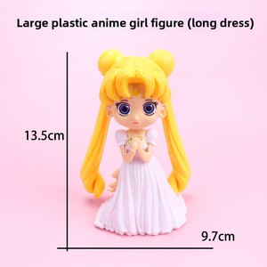 Muñeca <span class=keywords><strong>de</strong></span> Plástico Grande <span class=keywords><strong>de</strong></span> Sailor Moon, Decoración Japonesa, Falda Larga Blanca, Adorno para Pastel <span class=keywords><strong>de</strong></span> Sailor Moon - Product Image 3