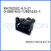Connecteur automobile étanche femelle 2 broches RH70252C-6.3-21/0-0881632-1/881632-1 de 6,3 mm pour faisceau de câblage électrique robuste