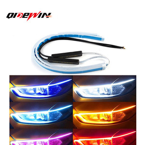 ไฟ LED แบบเส้น QIDEWIN ขนาด 30 ซม. 45 ซม. 60 ซม. ไฟวิ่งกลางวัน ไฟหน้ารถยนต์ ไฟแต่งคิ้วไฟหน้า ไฟเลี้ยวแบบเรียงลำดับ - Product Image 1
