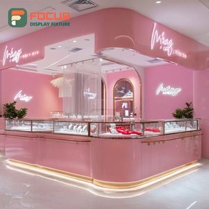 Luxury Custom Jewelry Store Fixtures Manufacturer Wood <b>Frame</b> Jewelry Shop Showcase Cabinet - Product Image 2