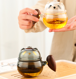 Taza de Té de Vidrio con Infusor Incorporado para Separar el Té del Agua, Taza Infusora Multiusos para Té de Hojas Sueltas y Café, Encantadora - Product Image 4