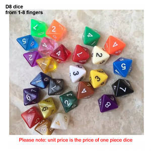Unique <span class=keywords><strong>dés</strong></span> polyédriques en PMMA, D8 ,1-<span class=keywords><strong>8</strong></span> doigts <span class=keywords><strong>8</strong></span> <span class=keywords><strong>faces</strong></span> <span class=keywords><strong>dés</strong></span> <span class=keywords><strong>DÉS</strong></span> - Product Image 2