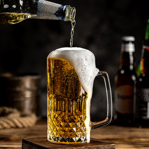 Grande poignée de chope à bière en verre de 500ml, verre à vin créatif transparent pour bar à eau, tasse, forme de canette de bière - Product Image 3