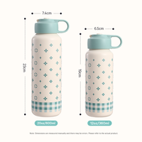 Nouvelle gourde sport isotherme en acier inoxydable à double paroi de 12 oz et 20 oz, compatible lave-vaisselle, sans BPA, avec couvercle à verrouillage sans filetage