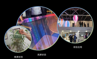 Écran LED transparent souple RGX pour centre commercial, haute luminosité, affichage publicitaire sur fenêtre, écran LED cristal RGB, écran LED en feuille