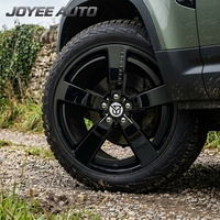 Jantes forgées personnalisées noir brillant à 5 branches avec lèvre polie, 17-24 pouces, 5x112 5x114.3 5x120 pour Land Rover Defender Range Rover