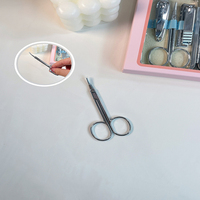 Kit d'outils de manucure et de soin des ongles portable de voyage, 7 pièces, avec étui en cuir PU, comprenant coupe-ongles et ciseaux, pour usage personnel
