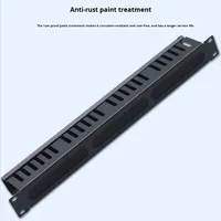 Armoire de gestion de câbles murale en métal 1U 19 pouces 24 ports 48 fentes avec connecteurs Ethernet RJ45 et brosse ignifuge