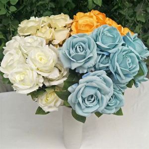 C-1065 <span class=keywords><strong>Ted</strong></span> Bakerencylopaedia Bouquet de roses artificielles en soie florale fait main 50 pièces pour Noël, fête des mères, maison/mariage - Product Image 2
