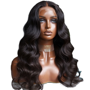 Full Lace <b>Wig</b> <b>Long</b> Natural Black Peruvian Virgin Hair Swiss Lace Transparent Lace With Baby Hair Average Size - Product Image 1
