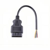 Kabel Ekstensi OBD2 16 Pin Male Female, Kabel Diagnostik 50cm, Adaptor Panel PVC untuk Pemindai Komputer Mobil Elektronik