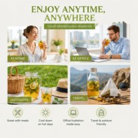 Groothandel Natuurlijke Pepermunt IJsthee voor de Zomer, Vitamine C Boost, Verfrissende Citroen Pepermunt Cold Brew Thee Zakjes