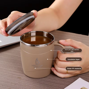 Regalos Empresariales, Vaso Térmico de Viaje para Oficina de 500 ml/17 oz, Taza de Café de Acero Inoxidable 304 con Tapa para Agua, Té y Leche - Product Image 4