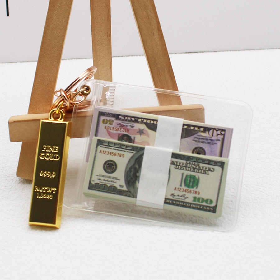 Simulated Banknote Keychain with USD and GBP TWD KRW Pendant Gold Bar Metal  Key Chains| Alibaba.com