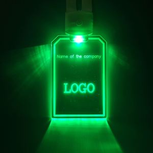 Hot Selling Custom Logo Light up Acrylic Lanyards With ID Badge Luminous Card for Promotions - Product Image 3