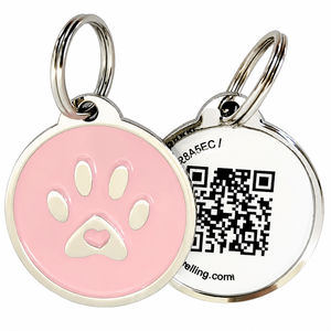 Targhetta identificativa QR Code per animali domestici, in metallo smaltato, personalizzabile OEM, per collare di cani e gatti, in lega di zinco, anti-smarrimento, con nome e tracciamento, portachiavi - Product Image 2