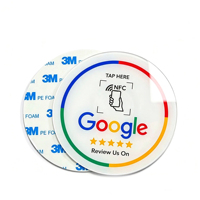 Support de table en acrylique 12 cm pour avis Google, compatible NFC213, pour avis en espagnol, français, italien et autres langues, prêt à être expédié