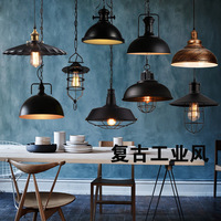 Lustre en fer noir de style industriel rétro, créatif et original, pour hôtel, restaurant, café, bar, design nostalgique américain en forme de couvercle de pot