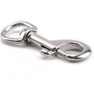 LLavero de acero inoxidable con resorte de una sola cabeza 1/2 5/8 3/4 hebilla de perro Correa ganchos giratorios con acabado liso - Product Image 3