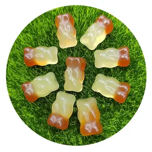 Bulk Wholesale 11*19mm Candy Resin Gummy Bear Cabochons Flat Back Plastic Cabs Hair Clip Hairpin DIY Craft Jewelry