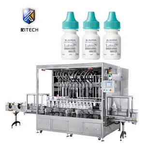 KL Rotary Automatic Essential Oil Eye Drops Liquid Glue Filler Glass Small Bottle Vial Reagent Filling And Capping Machine