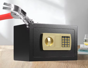 Coffre-fort d'hôtel intelligent-Coffre-fort compact résistant au feu | Stockage de <span class=keywords><strong>bijoux</strong></span>/pistolets-Mot de passe de clé et option biométrique (personnalisable) - Product Image 6