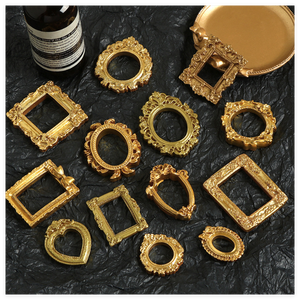Miniature en résine, aigle doré mat, cadre <span class=keywords><strong>photo</strong></span>, cabochon à dos plat, accessoires pour maison de poupée, accessoire de photographie DIY - Product Image 4