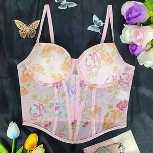 Da donna Sexy senza maniche canotta canotta trasparente stampa Lingerie senza soluzione di continuità regolabile biancheria intima OEM fornitore per l'esportazione - Product Image 5