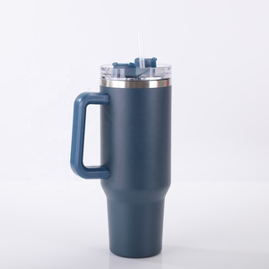 Tasses à café de voyage en acier inoxydable avec couvercle et paille, gobelets isothermes <span class=keywords><strong>Stan</strong></span> 1.0 avec poignée 40oz - Product Image 6