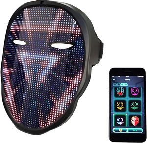 Masque lumineux changeant de visage, masque à écran LED rechargeable par USB - Product Image 1