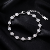Bracelet Minimaliste en Zirconium, Chaîne Fine en Acier Inoxydable Doré, Perles Tubulaires et Mini Zircons Cubiques, Chaîne Tennis Étanche