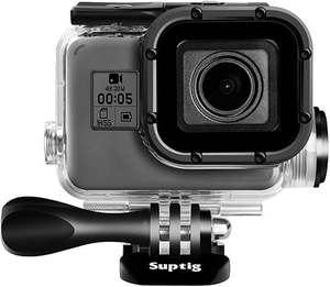 Suptig Boîtier étanche pour <span class=keywords><strong>GoPro</strong></span> HERO <span class=keywords><strong>7</strong></span>/6/5 Noir, Coque de plongée sous-marine avec support Accessoires pour Go Pro - Product Image 2