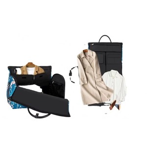 Sac de voyage convertible personnalisé pour femme, fabriqué en usine BSCI, sac de sport pliable grande capacité, sacs de rangement pliables neufs. - Product Image 4