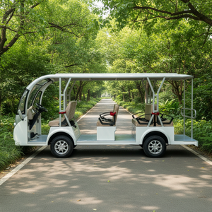 Voiture électrique de tourisme vert clair 4000W, 11-14 places, confortable et sûre pour les voyages en station balnéaire et l'exploration de jardins pittoresques - Product Image 1