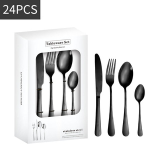 Gold Stainless Steel Flatware Set Mirror <b>Polished</b> Knife Fork Spoon Set Modern Tableware for Wedding Restaurant Hotel - Product Image 5