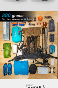 3F Qi Dian Pro Hiking Backpack Ultralight <strong>Camping</strong> Pack Travel Backpacking Trekking <strong>Rucksacks</strong> 46+10L - Product Image 5