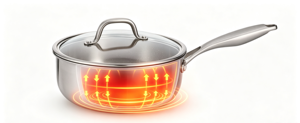 <span class=keywords><strong>Casserole</strong></span> en acier inoxydable, construction tri-couche, <span class=keywords><strong>compatible</strong></span> four et lave-vaisselle, couvercles en verre, ustensiles de cuisine en gros, <span class=keywords><strong>casserole</strong></span> de cuisson robuste - Product Image 2