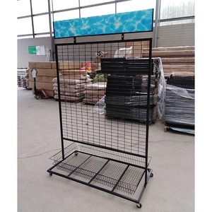 Custom Store Phone Accessories Stationery Sticker Tools Snack Hanging Storage Basket <strong>Metal</strong> Mesh <strong>Grid</strong> for Powder Display Rack - Product Image 5