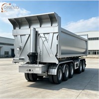Semi-remorque benne basculante arrière super lourde à 3 essieux, 30 m³, 50 tonnes, pour sable et charbon