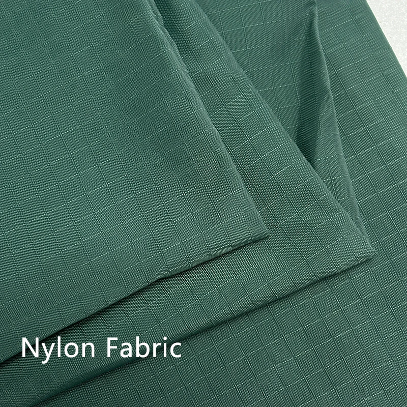 RTS Wholesale Grid Waterproof Ripstop Fabric Bag Material Fabric Free Sample 210t Tpu Coated Nylon Fabric