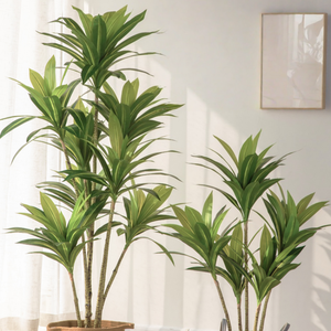 Faux bambou porte-bonheur en pot, <span class=keywords><strong>dracaena</strong></span> artificiel de luxe pour la décoration intérieure moderne, plante d'intérieur, décoration de Noël, Pâques, écologique - Product Image 3