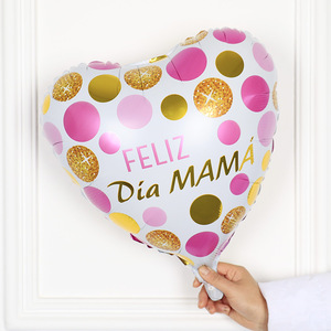 Vente en gros de ballons en feuille d'aluminium en forme de cœur et de cercle de 18 pouces pour la fête des mères - Product Image 3